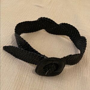 ANIMALE Elegant Black Woven Belt. Size P